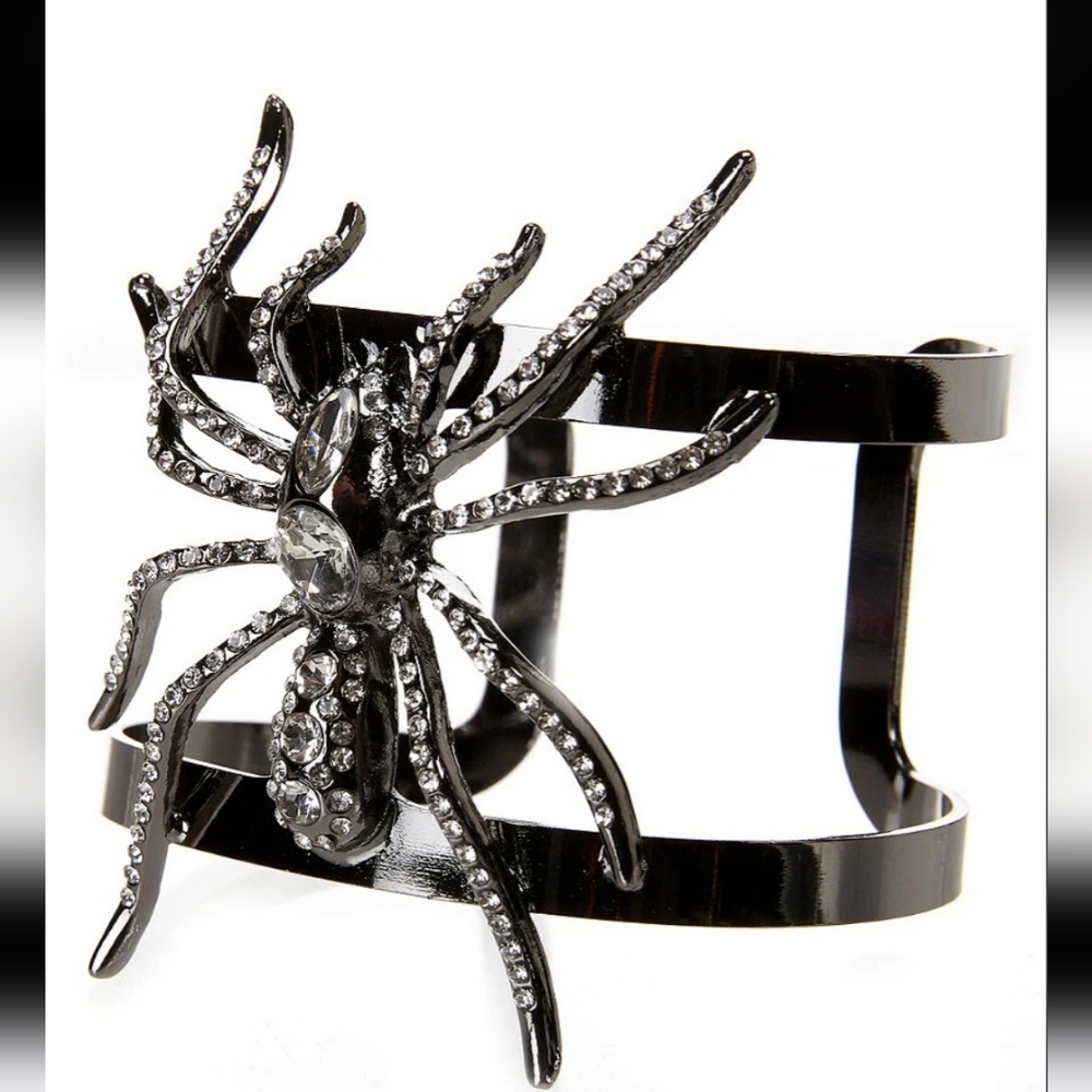 NWT Natasha Large Spider Cuff Bracelet with Rhinestones
